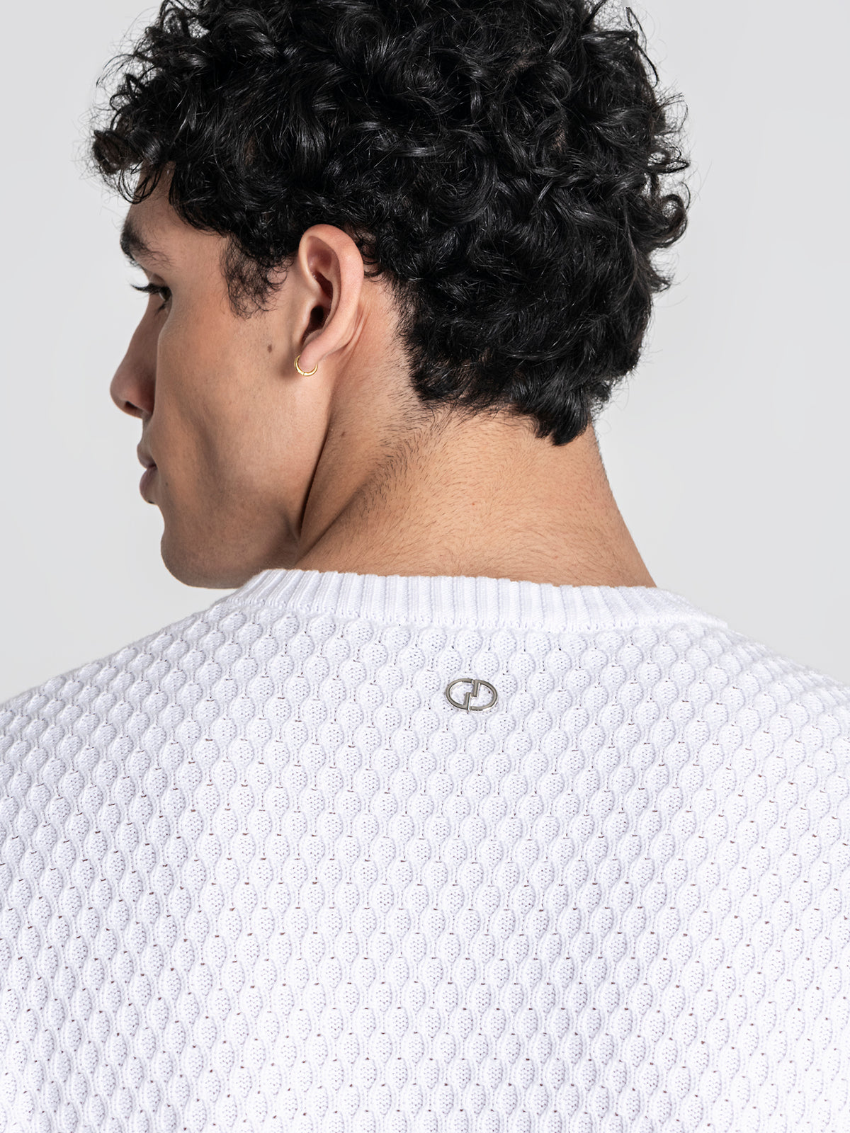 sweats / White Hexa Knit Sweater