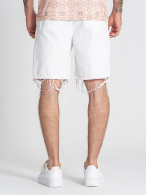 shorts / White Rebel Denim Shorts