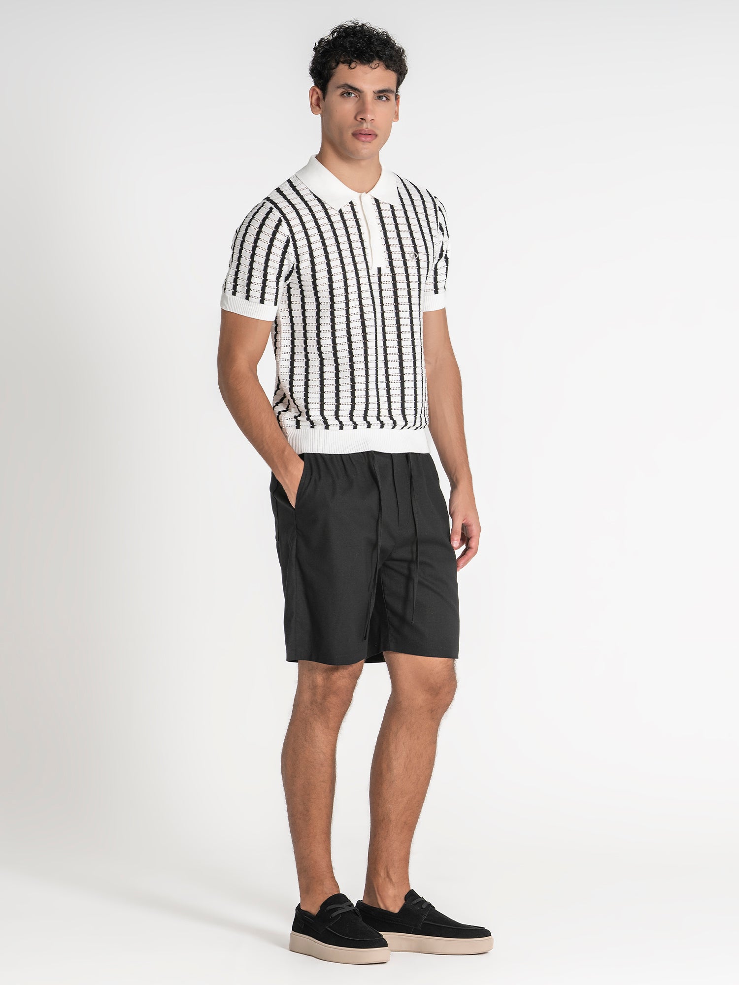 polos / Black Retro Knit Polo