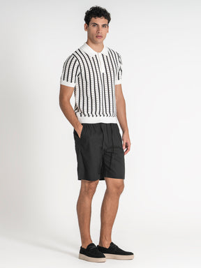 polos / Black Retro Knit Polo