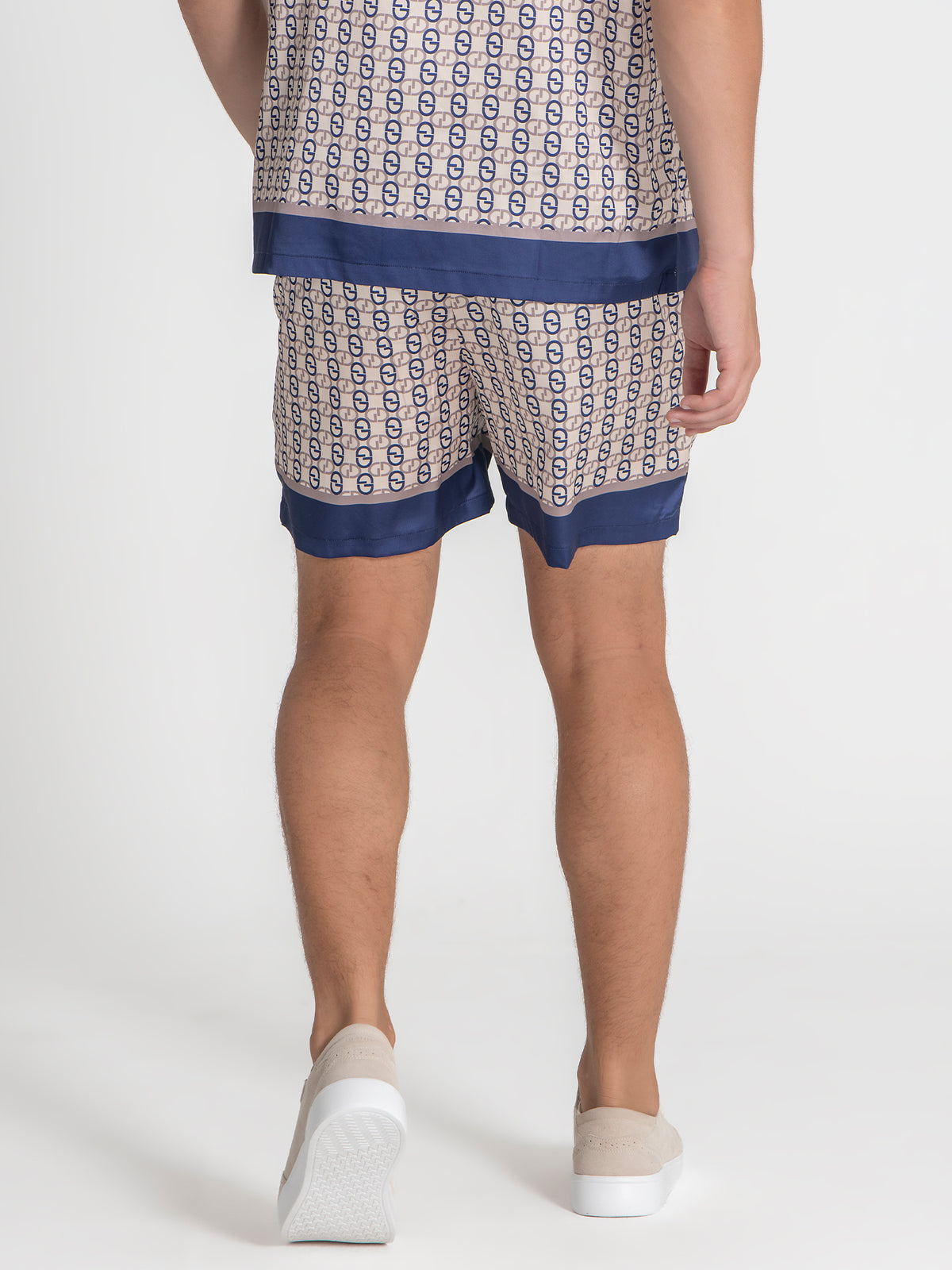 Pantalones Cortos De Satén Azules GG Mania