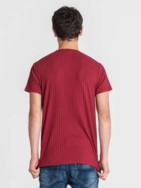 t-shirts / Burgundy Rib Tee