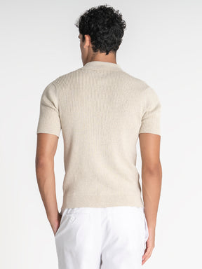 polos / Beige Essential Knit Polo