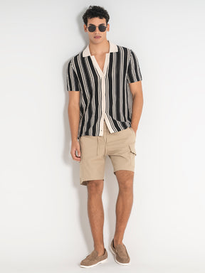 shirts / Taupe Relaxed Knit Shirt