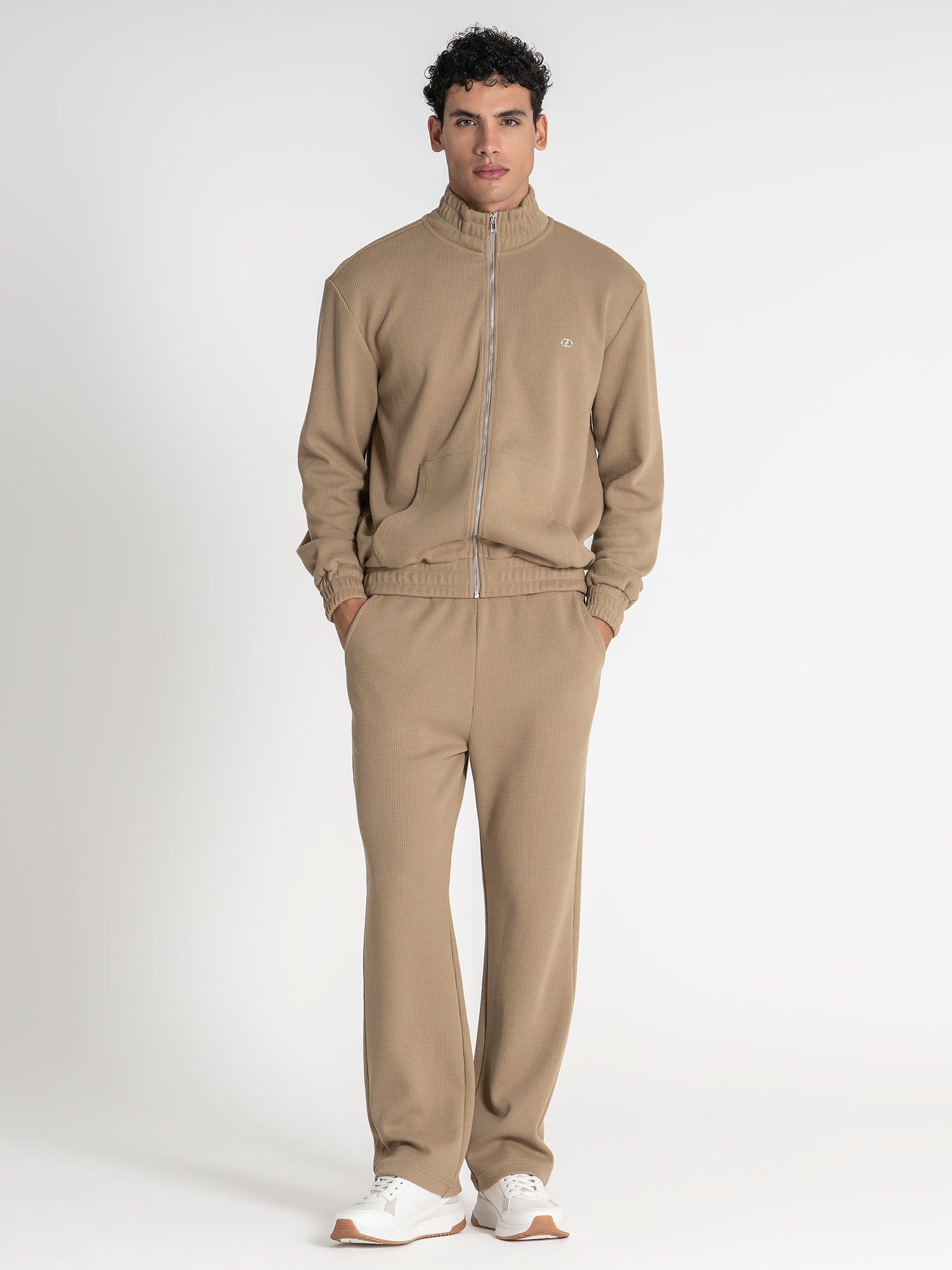 zip jackets / Taupe Amber Zip Jacket