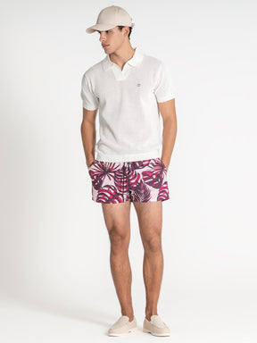 polos / White Mesh Knit Polo