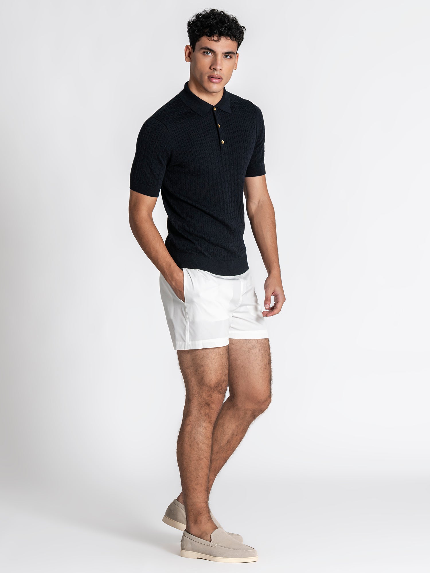 polos / Navy Blue GG Knit Polo