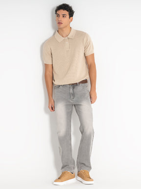 polos / Taupe Sense Knit Polo