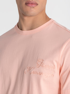 t-shirts / Pink Handwritten Tee