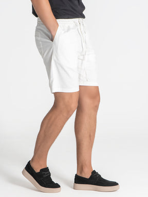 shorts / White Smart Linen Shorts