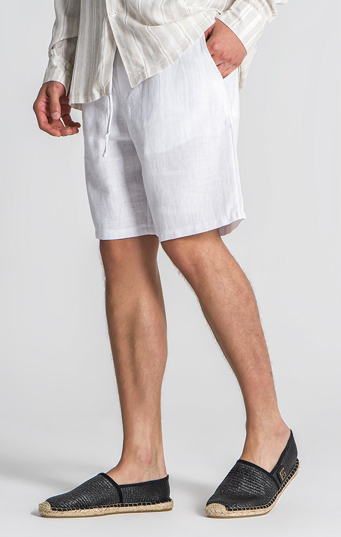 shorts / White Linen Shorts