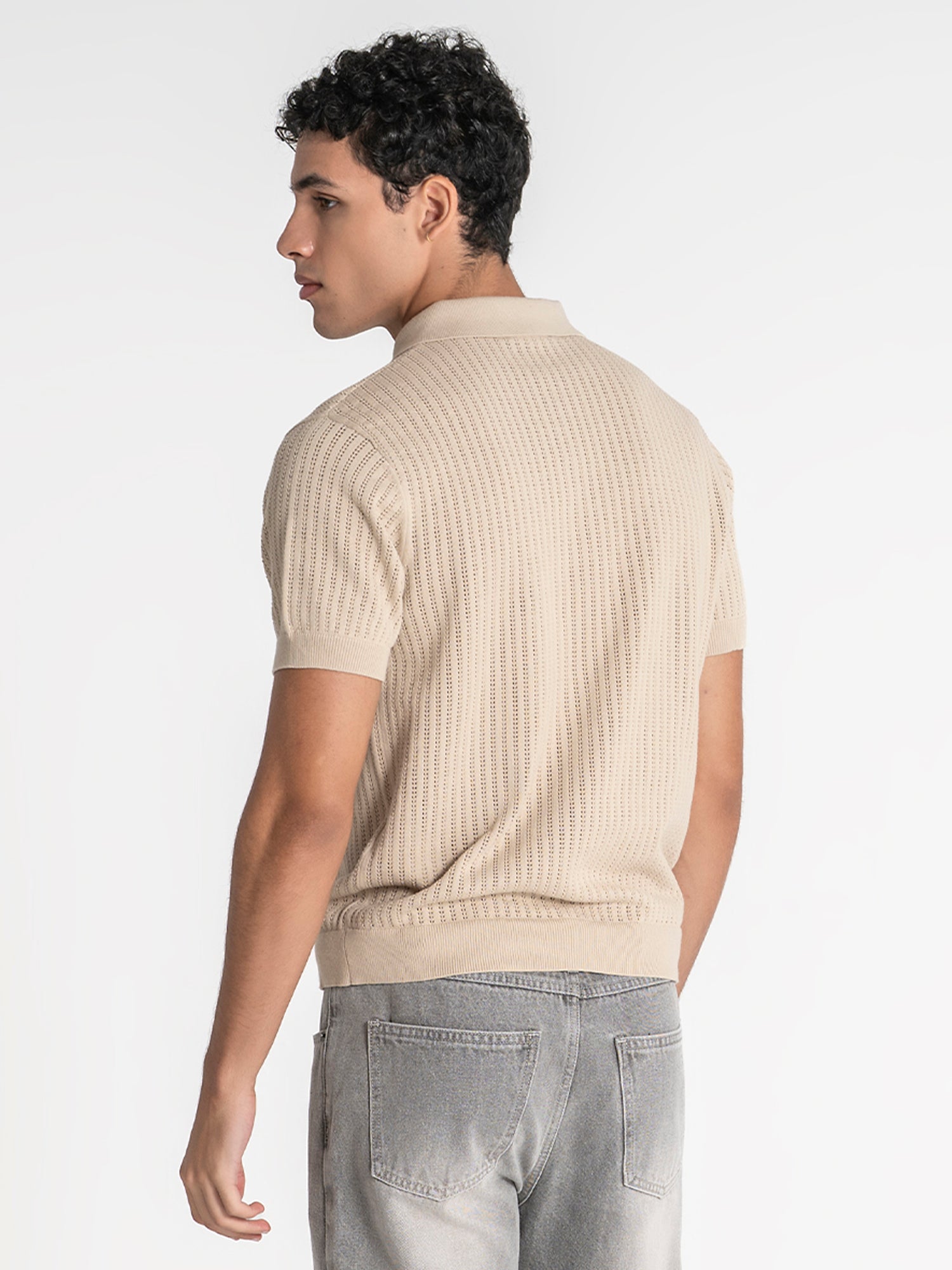 polos / Taupe Sense Knit Polo