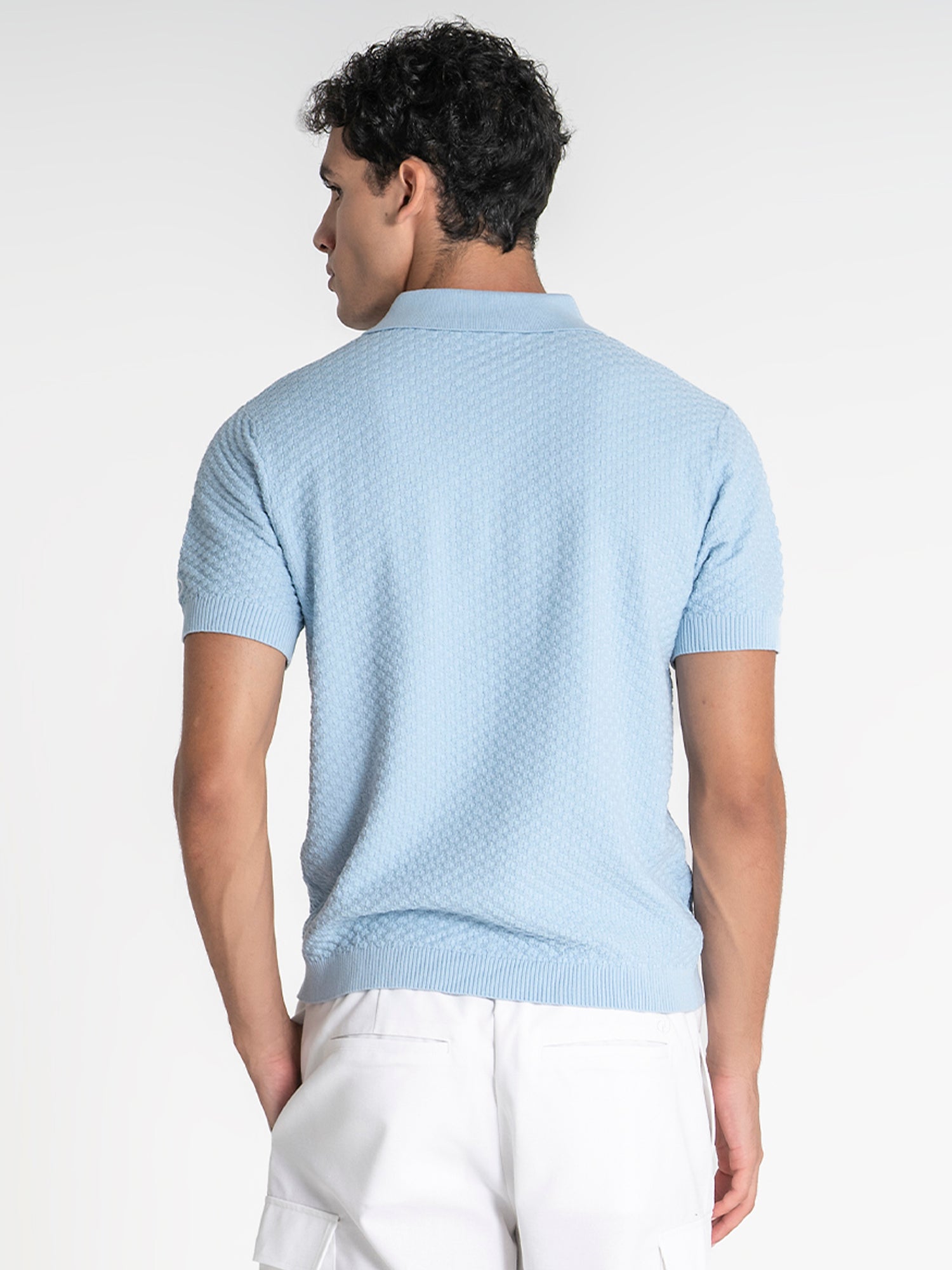 polos / Blue Pop Knit Polo