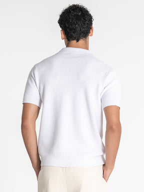 polos / White Essential Knit Polo