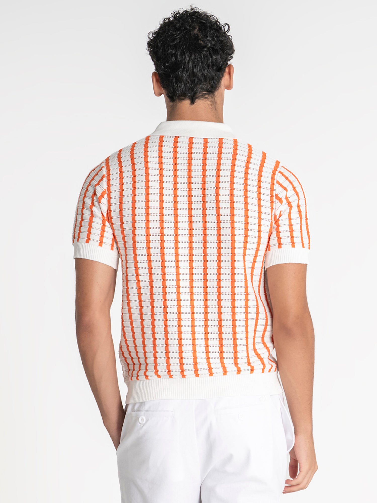 polos / Orange Retro Knit Polo