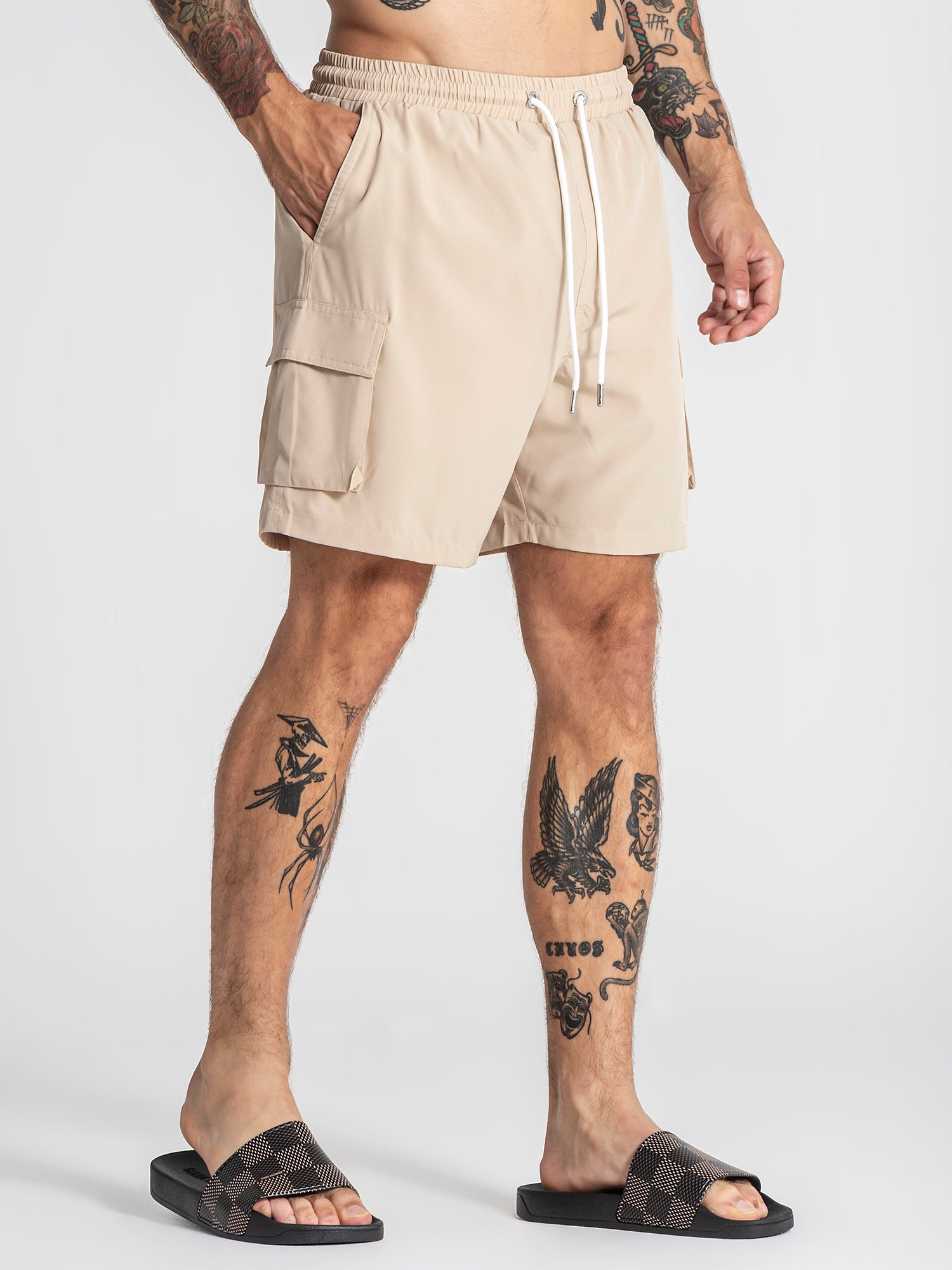 swimshorts / Beige Cargo Swimshorts
