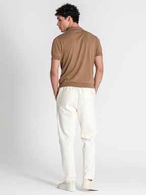 shirts / Taupe Linear Knit Shirt
