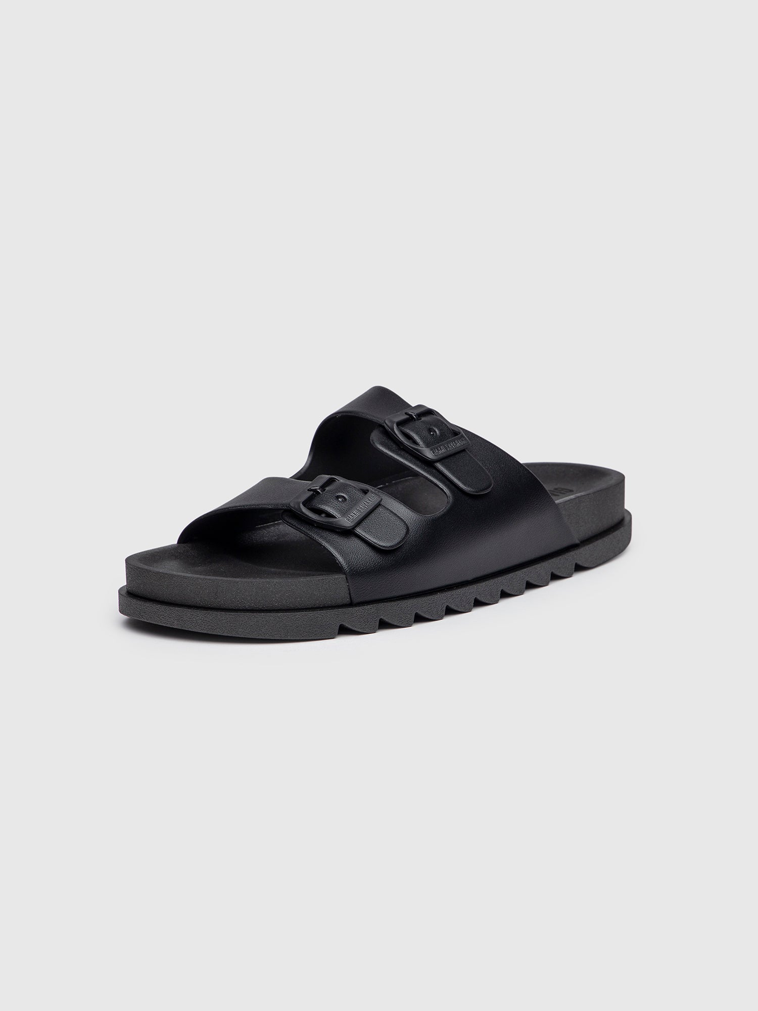 sliders / Black Explorer Sandals
