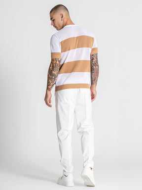 t-shirts / Camel Striped Knit Tee