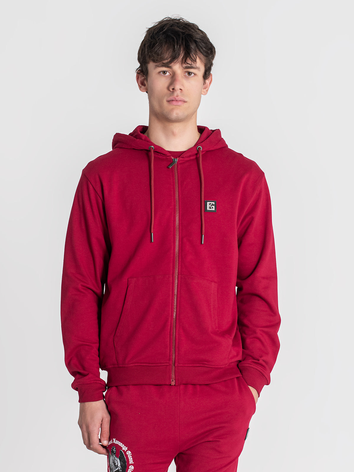 zip jackets / Burgundy Saint Hoodie Jacket