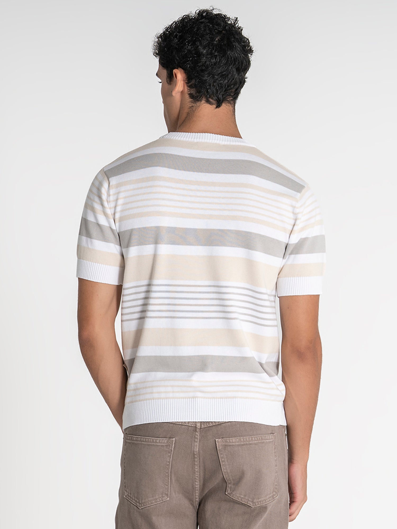 t-shirts / White Retro Knit Tee