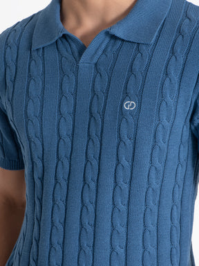 polos / Blue Towel Knit Polo