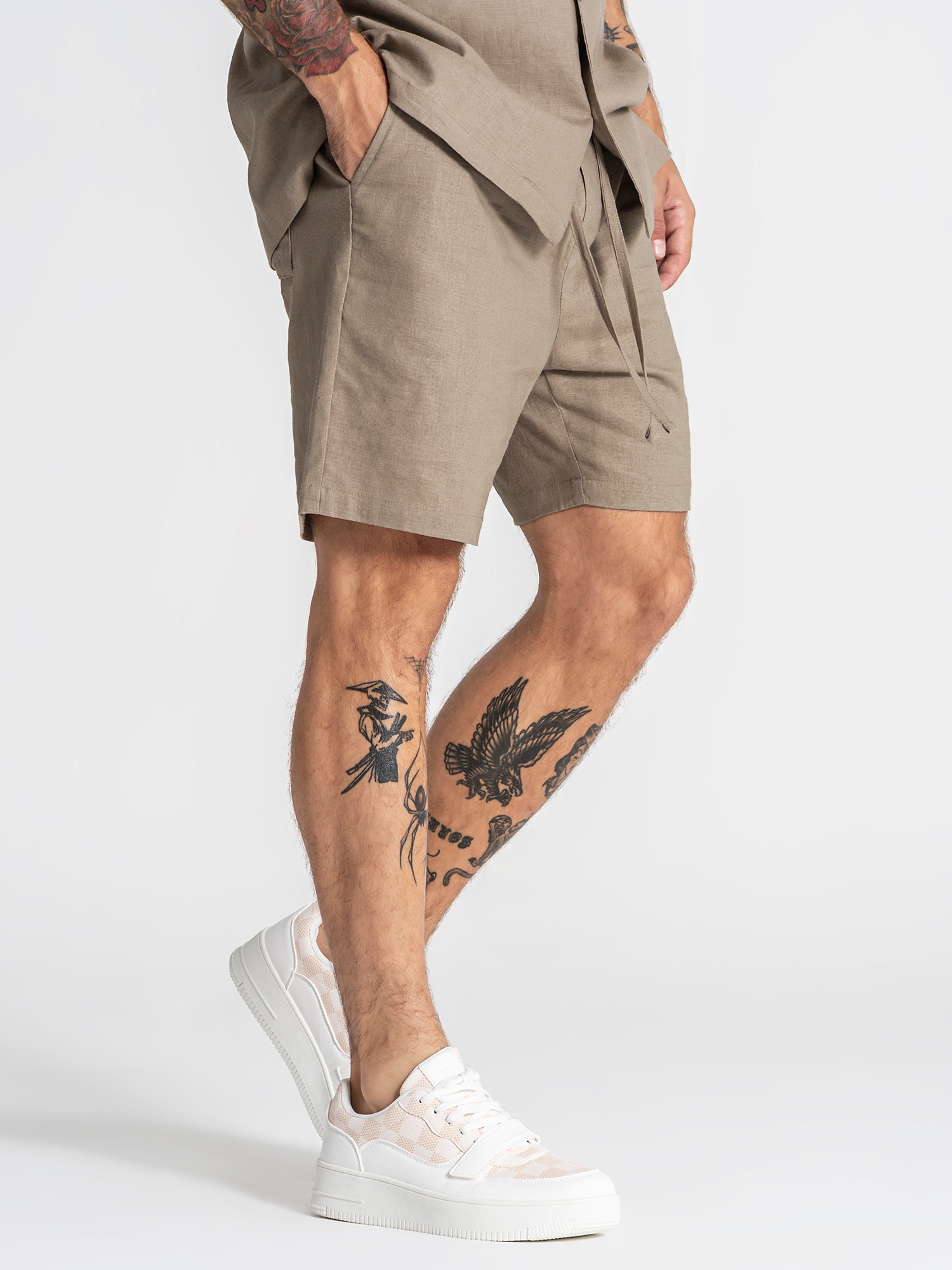 shorts / Taupe Nature Linen Shorts