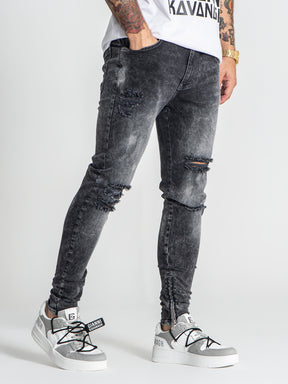 jeans / Grey Zipper Jeans