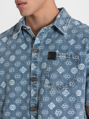 shirts / Blue GG Gram Denim Shirt