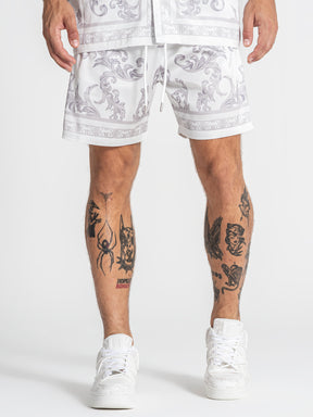 shorts / White Majestic Satin Shorts