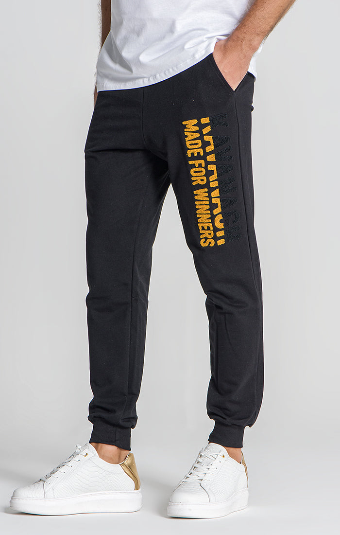 Black Feel Curly Logo Joggers