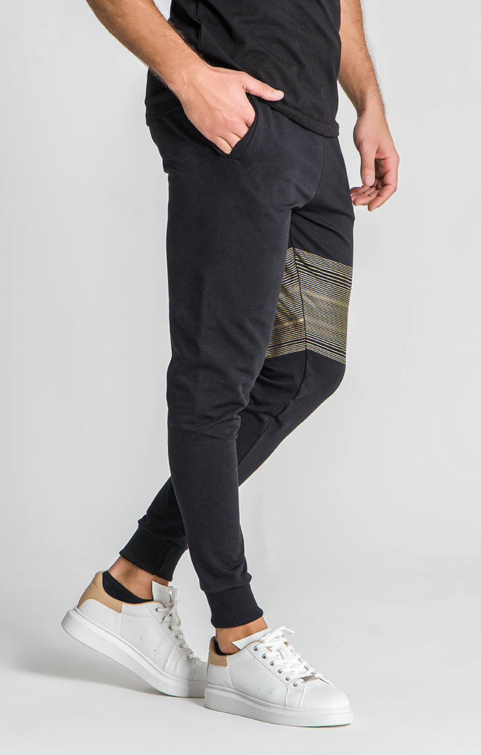 Black Victory Cord Joggers