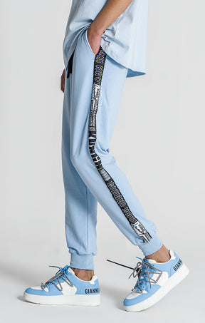 Blue Overlap Loose Joggers