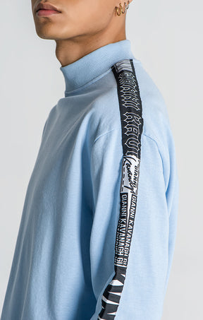 Blue Overlap Oversized Sweat