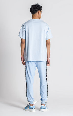 Blue Overlap Oversized Tee