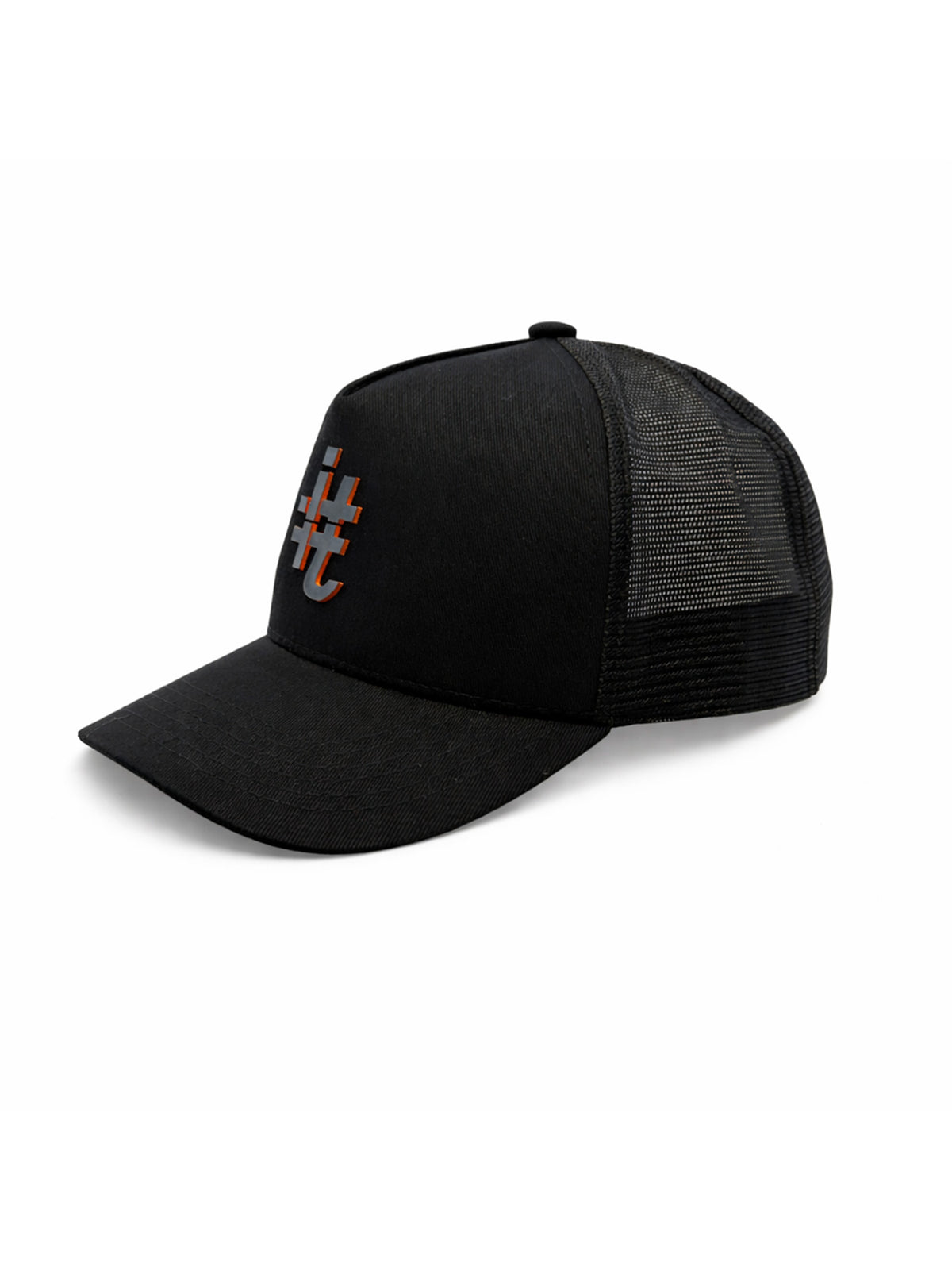 Boné Itals Preto Brasão Preto com Relevo