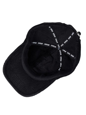 Boné Dad Hat Efeito Camurça Brasão Preto