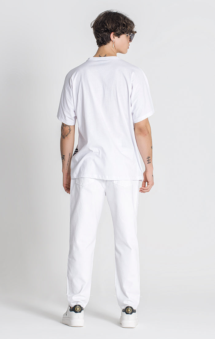 White Acronym Oversized Tee