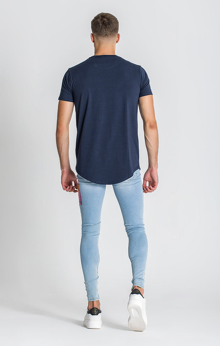 Blue Torsion Tee