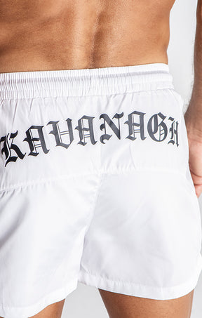 White Message Swimshorts