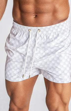 White Clone Swimshorts