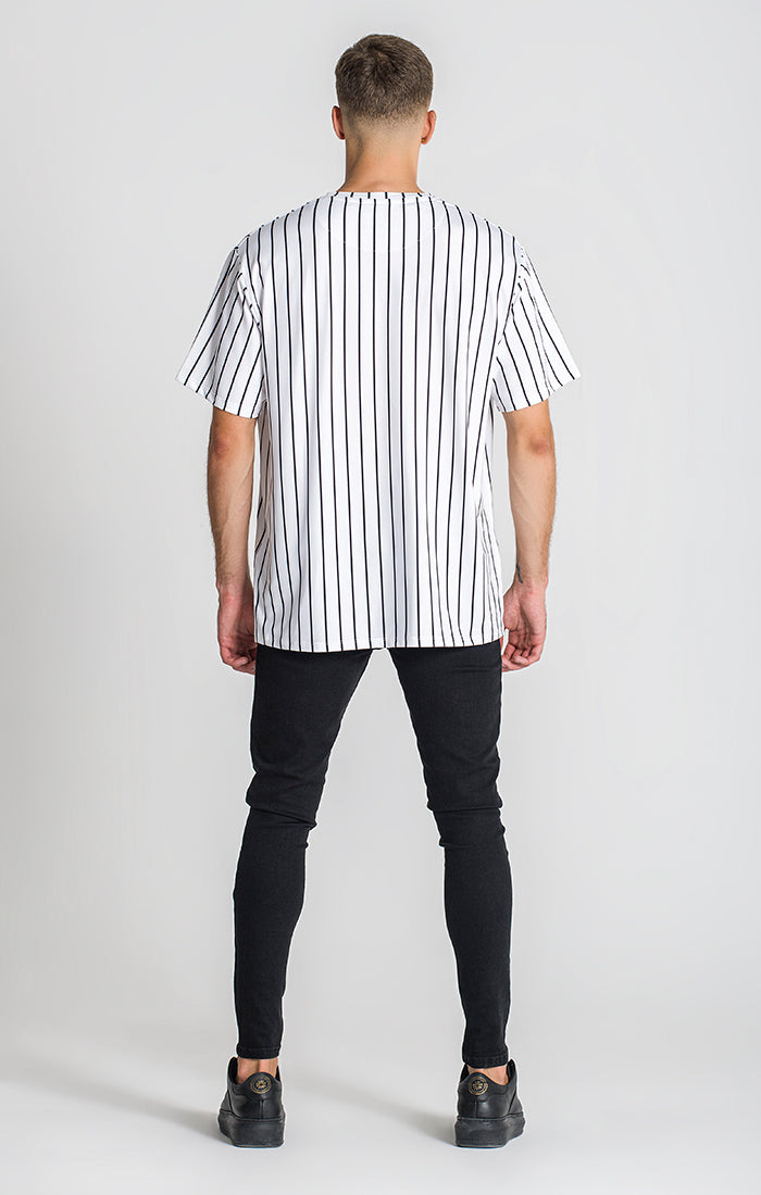 White Sunlight Striped Tee