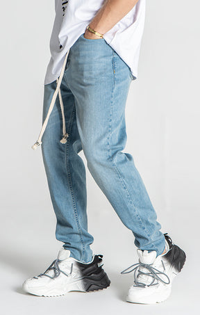 Light Blue Message Balloon Jeans