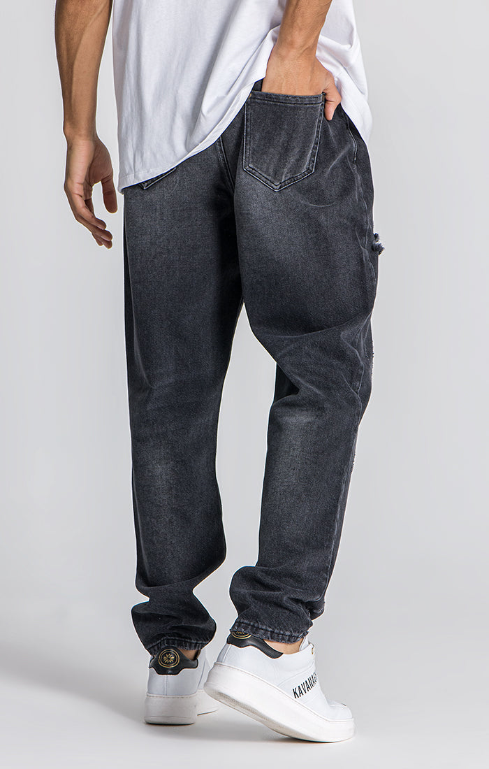 Grey Lotus Balloon Jeans