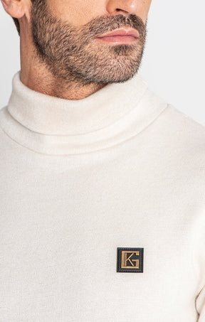 Beige Smooth Turtleneck