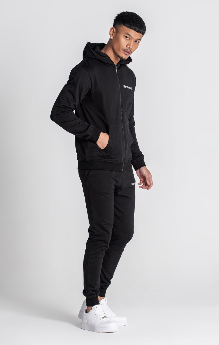 Black Essential Micro Hoodie Jacket