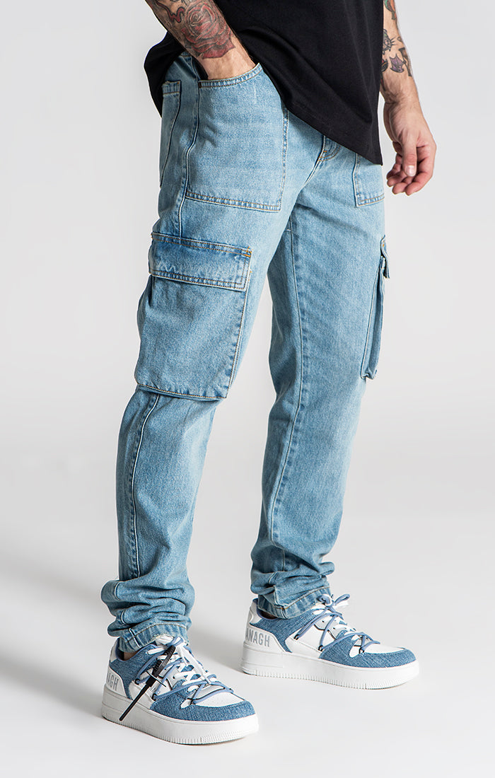 Light Blue Discover Cargo Jeans