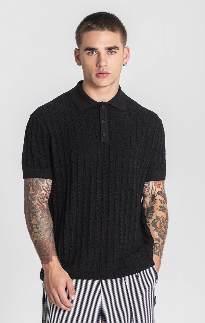 Black GK Knit Polo