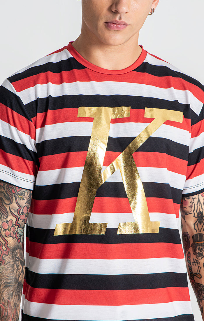 Red K Striped Tee