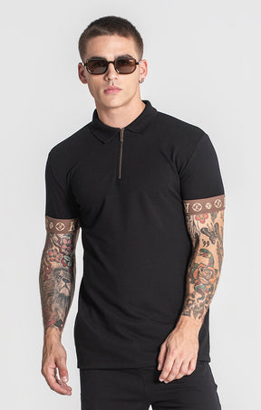 Black ChoKo Zip Polo